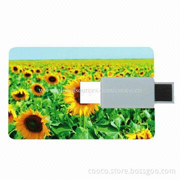 Card USB Flash Drive, 10-year Data Retention/Capacity of 1 to 256GB/USB2.0/3.0 Interface
